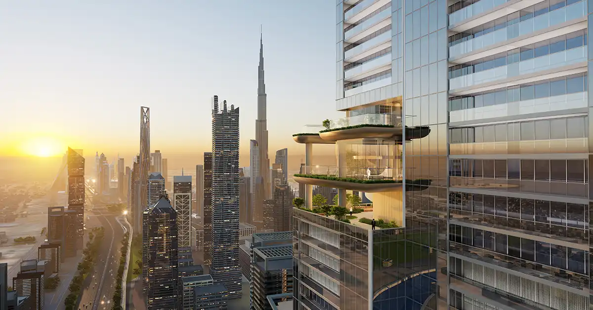 شوبا اسکای پارکس: لوکسترین برج ۲۰۲۵ دبی با ویو برج خلیفه باغ ذن Sobha SkyParks با ویو جاده شیخ زاید