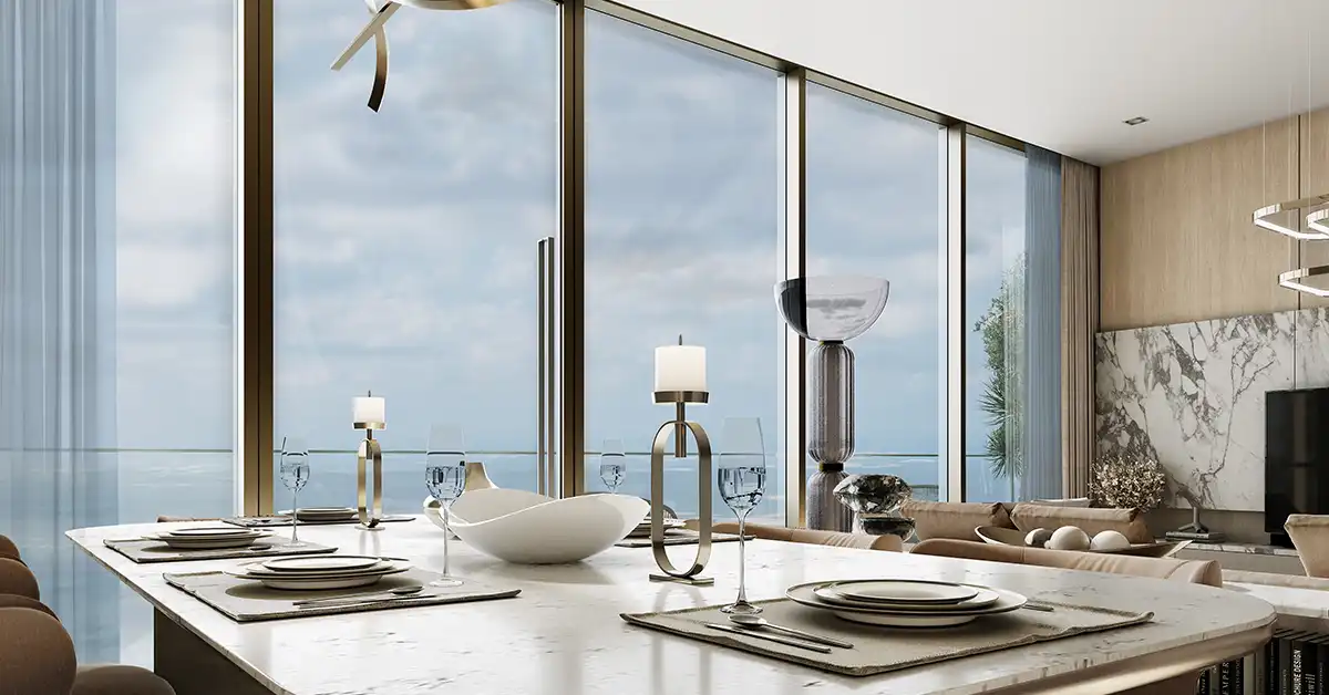 پذیرایی لوکس Sobha SkyParks دبی ۲۰۲۵