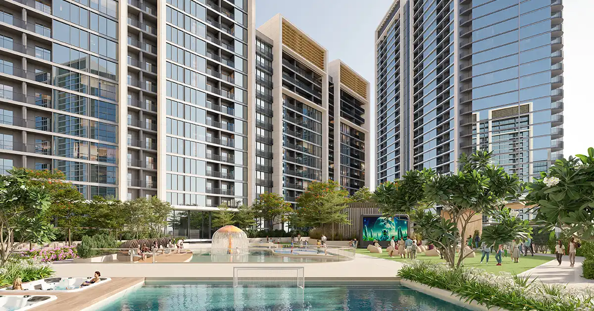 استخر روباز پروژه Sobha Orbis موتورسیتی ۲۰۲۵