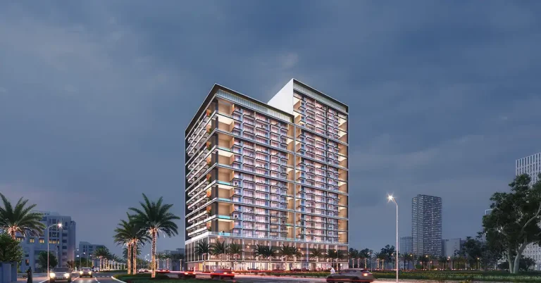 نمای شب پروژه بینگ‌هاتی ارکید جمیرا ویلج سیرکل دبی ۲۰۲۵