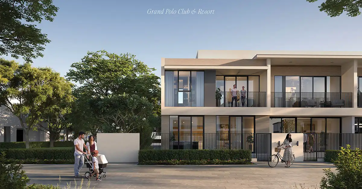 پروژه اکوئسترا Equestra اعمار در گرند پولو کلاب دبی: قیمت تاون‌هاوس ۳ و ۴ خوابه + پلن پرداخت ۲۰۲۵–۲۰۲۹ -
