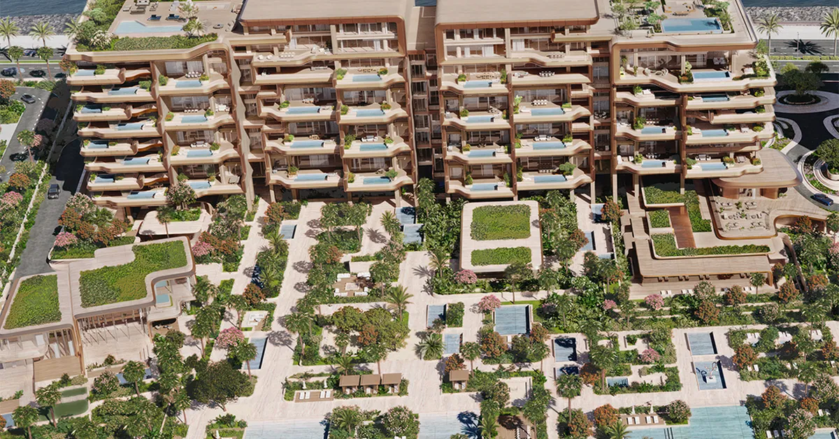 نمای هوایی مسترپلن مجتمع The Alba Residences