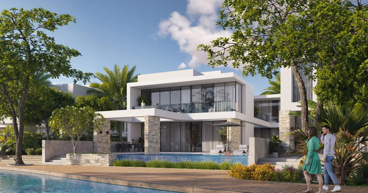 ویلاهای کورال بیچ و پالم گروو سوبها سینیا آیلند (فاز ۱) | Coral Beach &Amp; Palm Grove Villas نمای بیرونی ویلای ۴ خوابه کنار لاگون با استخر اختصاصی